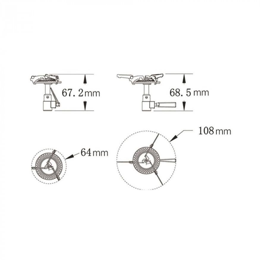 Горелка туристическая складная TRG-048 (Титановая), Tramp