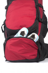 Рюкзак туристический Хальмер 4, с латами, черный-вишня, 65 л, ТАЙФ